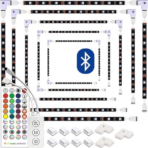 43in/49in/50in/55in/60in/65in/70in/75in 5V LED RGB USB Strip with L-Shape Connector TV 5050 Light Strip With Remote Control