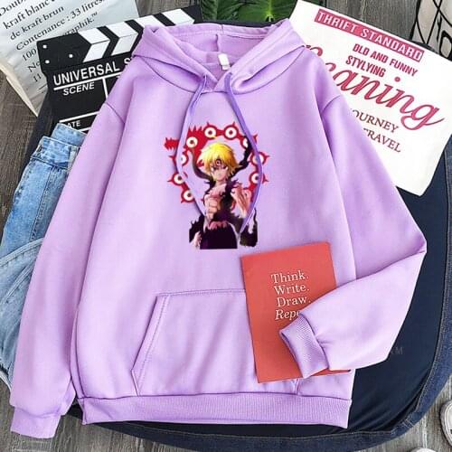 Japan Anime Manga Seven Deadly Sins Meliodas Hoodies Men Streetwear Harajuku Dragons Sin Of Wrath Long Sleeve Hooded Sweatshirt