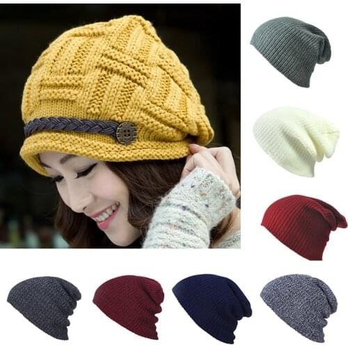 Keep Warm Autumn Winter Hats for Women Men Knitted Skullies Beanies Unisex Hat Casual Beanie Caps Bonnet Ladies Female Cap