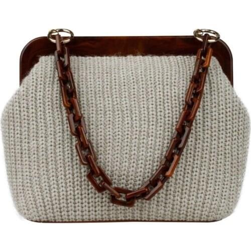 100% Handwork Women Knitted Vintage Women 'S Shoulder Bag