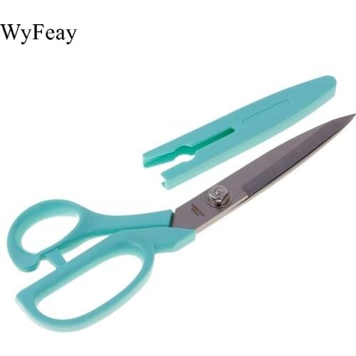1Pcs Green With Cover High Carbon Professional Stainless Steel Sewing Scissors Steel Tailor Scissors Dressmaking Fabric Shears