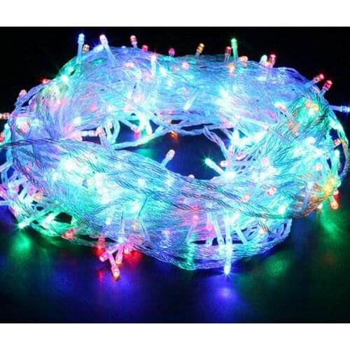 10pcs 400LED 50M 164FT Wedding Party Christmas Fairy String Light Xmas Garden Garland party tree decor 220V-5 colors optional
