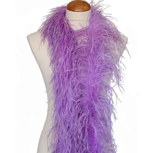 Light purple 10meters/lot (5pc ) Ostrich Feather Boa 5 ply A Quality Costumes