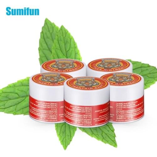 Sumifun 1/5Pcs Tiger Balm Headache Cooling Oil Dizziness Stuffy Nose Relief Cream Arthritis Muscle Medical Tiger Ointment