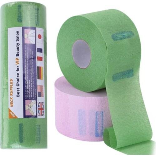 5 Pack Disposable Barber Paper Neck Strips, Hairdressing Stretchy Wrap & Neck Paper Tissue Roll for Salon Haircut Styling F1FF
