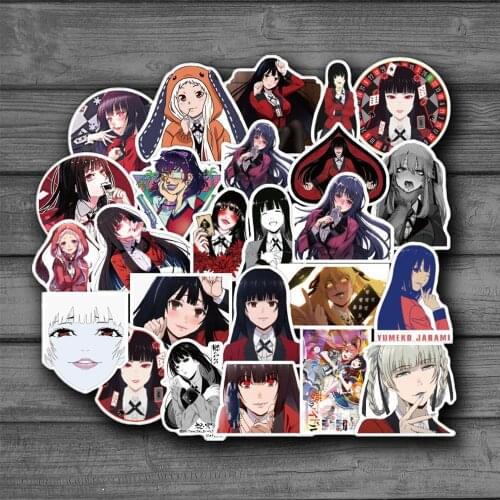 50Pcs/Pack Japanese Anime Kakegurui Stickers for DIY Scrapbooking Phone Luggage Suitcase Bike Guitar Sticker Toys For Children K