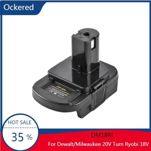 Ockered DM18RL Battery Converter Adapter DM18RL For DEWALT/Milwaukee 20V Lithium To Ryobi 18V Lithium NI-CD NI-MH