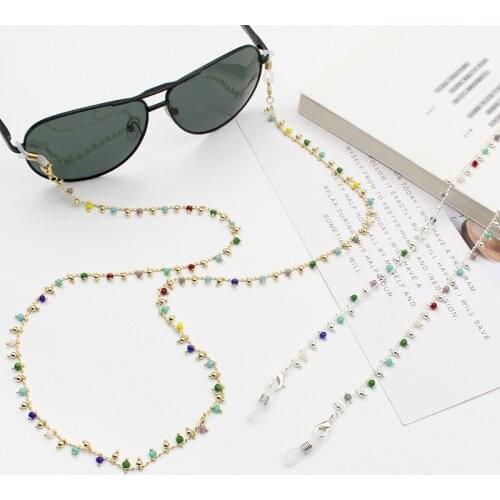 Fashion Bohemia Tassels Eyeglasses Chain Mask Chains For Women Masking Chain Colorful Crystal Glasses Rope Sunglasses Lanyards