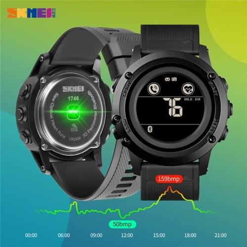 SKMEI Waterproof Digital Watch Mens Watches Clock Military Bluetooth Pedometer AlarmJapan Movement Wristwatch Relogio Masculino