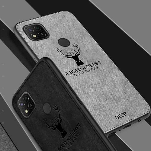 For Xiaomi redmi 9C NFC Cases Slim Cloth Skin Deer Cover for Xiaomi xiomi redmi note 8T Pro redmi9 a c Fabric Phone Case