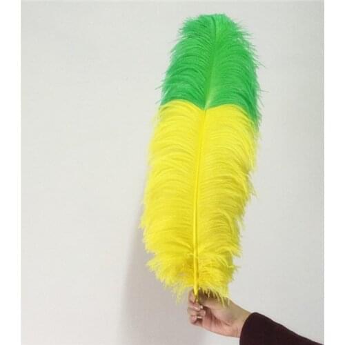 Cking Feathers Factory Sales 50pcs Bi-color Ostrich Feather 60-65cm Two tone wedding Ostrich for Decorations