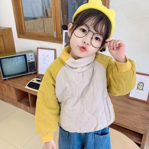 Childrens Down Sweatshirts 2019 New Toddler Girl Winter Clothes Fashion Kids Girls O-neck Parkas Coat Kids Pullovers Warm Tops