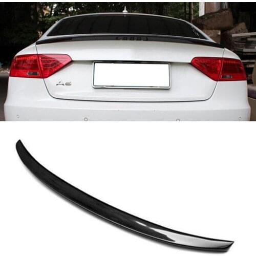 FOR Audi A5/S5 Real Carbon Fiber Car Spoiler 08-16 Trunk Rear Lip Tail Wing S5 2/4door Sedan Spoiler Accessories S Style