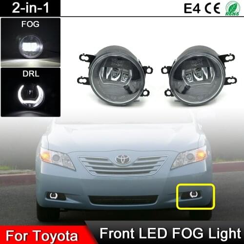 LED Daytime Running Light Fog Lamps For TOYOTA Camry,Corolla,Yaris,Prius,Coaster,RAV4,CREE Lights as Fog Lights & LED DRL light