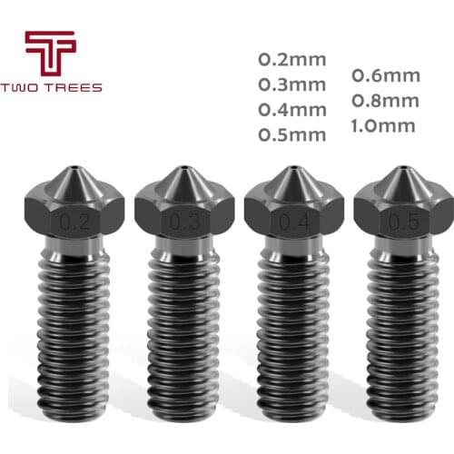 1PCS Hardened Steel Volcano Nozzles for high temperature 3D printing PEI PEEK or Carbon fiber filament for E3DVolcano hotend