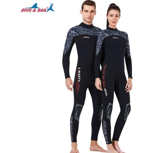 Stretch 3mm Neoprene Wetsuit, Back Zip Full Body Diving Suit, one Piece for Men Women-Snorkeling, Scuba Diving Swimming, Surfing