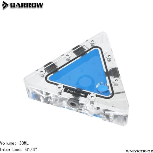 Barrow Radiator Combination Split Triangle Water Tank Acrylic Smart Reservoir G1'/4 X5 ARGB 5V,Water Cooling Radiator,YKZR-02