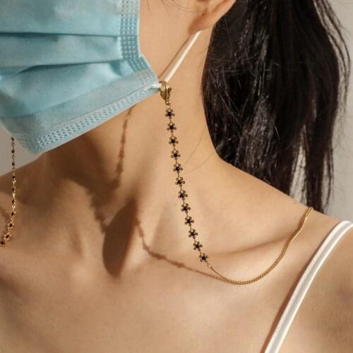 2021 Hot Mask Chain Strap Series Women Jewelry Daisy Evil eye Stainless Steel Necklaces Sunglasses Lanyard For Mask Holder