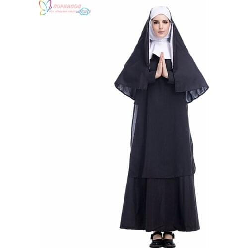 Halloween Jesus Christ Missionary Minister Priest Nun Virgin Mary role-playing cosplay costume