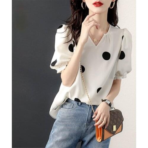 MOYISU Black And White Blouses