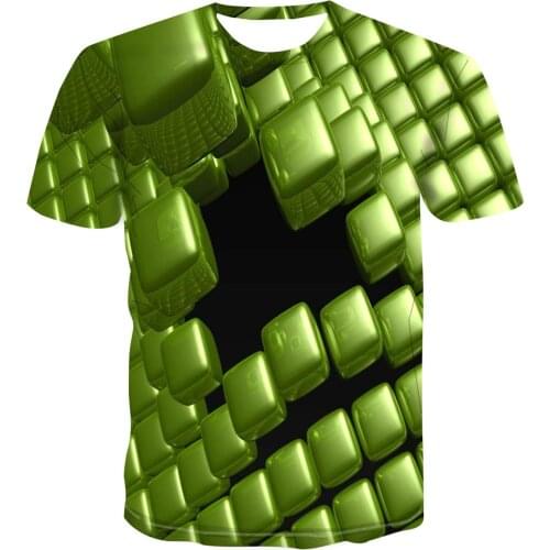 2021 3d New Print Personalized Clock Geometry T-shirt Fashion Street Style Mens Summer Short Sleeve Top T-shirt Xxs-6xl