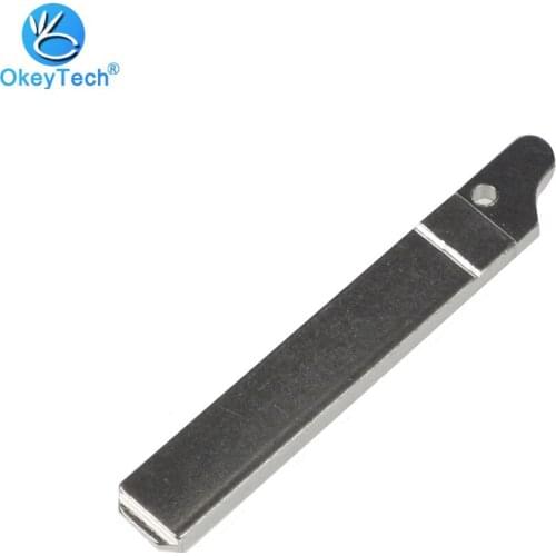 OkeyTech 1pcs Original Remote Flip Folding Car Key Metal Blade for Peugeot 307 Citroen C4L Uncut Blank Blade without Groove