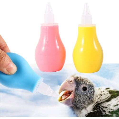 Small pet liquid feeder food grade silicone pet baby bird feeder medicine feeder hamster manual water replenishing device 1 Pc