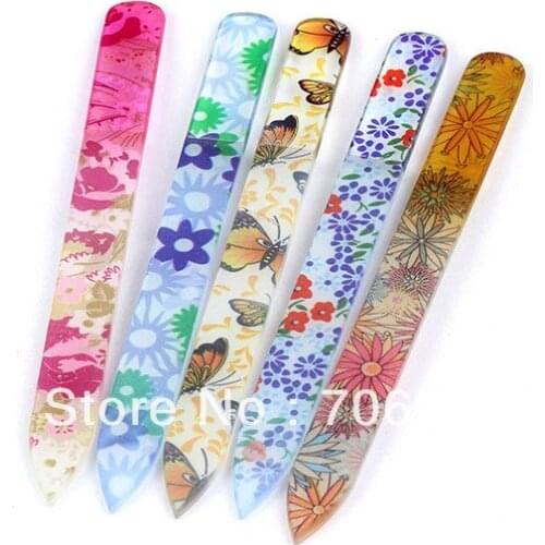 Glass Nail File Nail Tools The Tool For Manicure tool 20pcs 5.5Inch Steel Crystal Nail File Sanding File