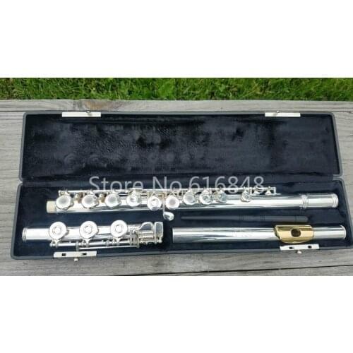 Gemeinhardt M3 C Tune Flute Gold Lip Cupronickel Silver Plated Flute High Quality 17 Key Open Hole Musical Instrument With Case