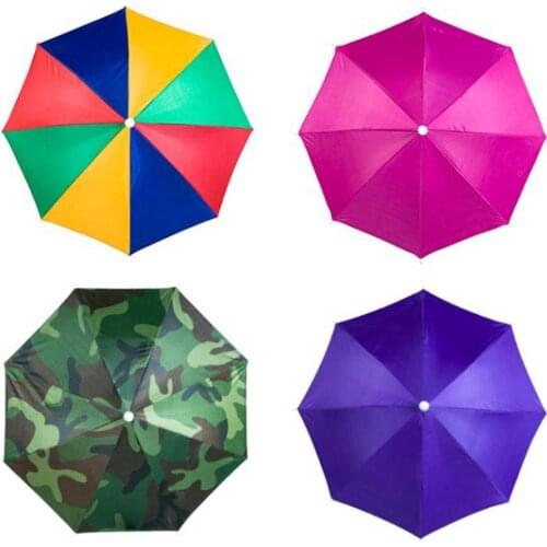 Adjustable Umbrella Hat Waterproof UV Resistant Hand-Free Foldable Umbrella Hat Outdoor Camp Fishing Hiking Pesca Sun Shade Hats