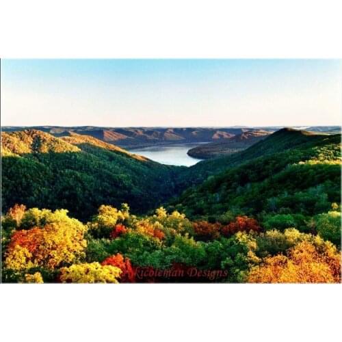 Needlework for embroidery DIY DMC Quality Unprinted - Counted Cross Stitch Kits 14 ct Oil Painting - Alpine Landscape