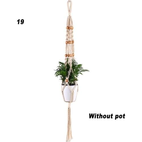 Flowerpot Net Bag Horticultural Home Door Balcony Courtyard Garden Decor Handmade Macrame Flower Pot Hanging Basket Knotted Rope