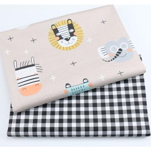 100% Cotton Twill Fabric Cartoon Animal Print Patchwork Textile Cotton Fabric DIY Sewing Dormitory Decoration Clothing Fabric