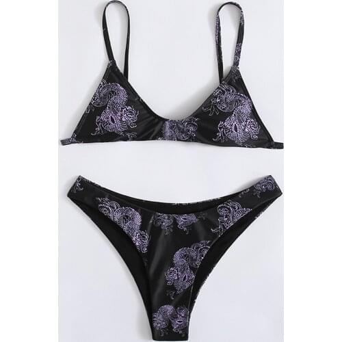 Sexy 2021 Print Bikini Swimsuit Women Micro Swimwear Push Up Bikinis Set Female Low Waist Swimming Suits For Bathing Suit #T4G