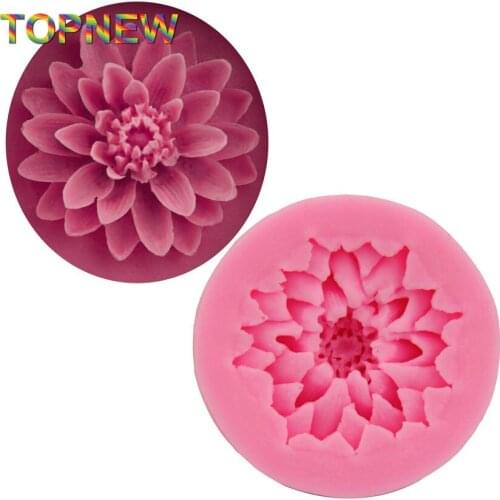 Snow Lotus Styling Silicone Mold Fondant Chocolate Soap Mould Cake Decorator tools Sugar Craft Bakeware 1911