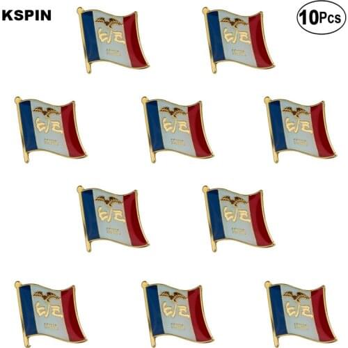 U.S.A Iowa Lapel Pin Flag badge Brooch Pins Badges 10Pcs a Lot