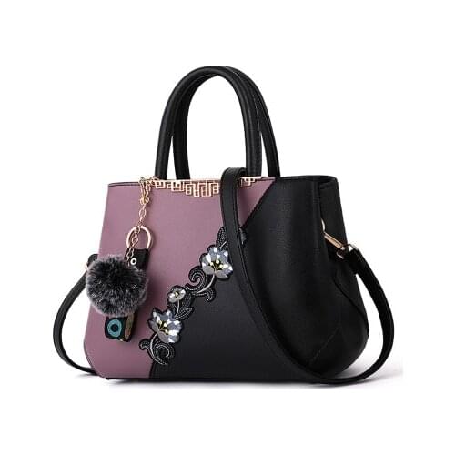 Embroidered Messenger Bags Women Leather Handbags Bags for Women 2020 Sac a Main Ladies Hand Bag Female bag new