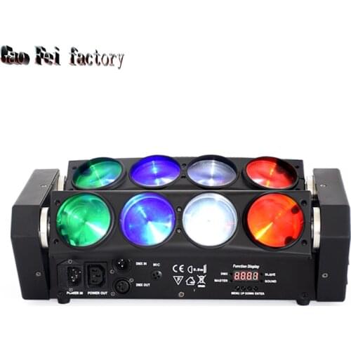 LED Spider Light 8X12W 4In1 RGBW Lyre Mobile Beam Effect For Stage Night Club Disco Party