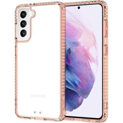 SURITCH Shockproof Bumper Transparent Phone Case For Samsung S21Plus Global Frame Acrylic Protective Back Cover