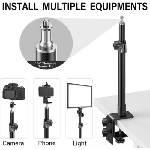 Universal Table Desk Clamp Mount w/1/4' Screw Tip for Camera Camcorder DSLR