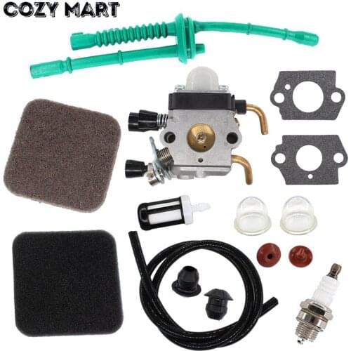 Carburetor Air Filter & Fuel Line for ST FS75 FS80 FS85 HS75 HS80 HS85 KM85 Trimmer Rep 4140 120 0619, 4140 124 2800