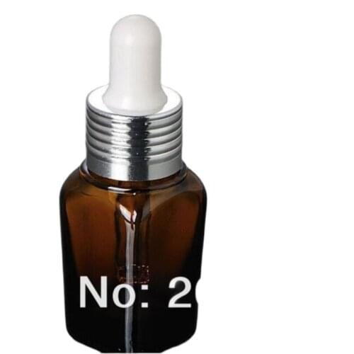 15ml brown square essential oil bottle with silver collar ,glass droper bottle