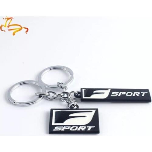 3D Metal F SPORT Emblem Badges Logo Car Keychain Key Chain Keyring Key Ring Holder For Lexus ISF RX GS ES CT LX BX GX Car Stylin