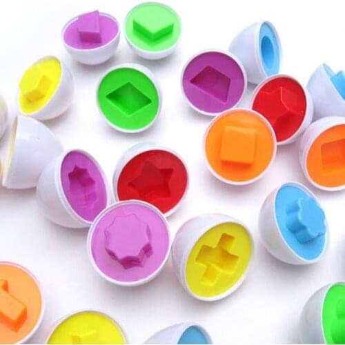 6PCS Children Montessori dimpleular Toys Mixed Shape Tools Smart Eggs 3D Puzzle Assembly Game For Learning Education Math Toys