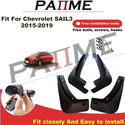 ReadyStock Car Automotive MudFlaps Fit For Chevrolet SAIL3 2015-2019 4pcs/Set Molded Splash Guards Front Rear Mud Flap Mudguards