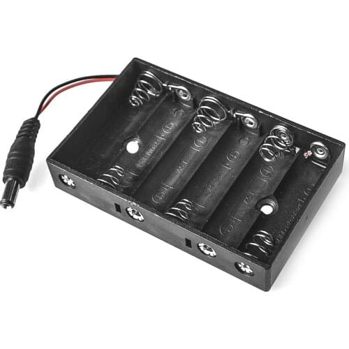Battery Case Holder with Clip for 6pcs AAA Ordinary or Rechargeable Batteries for Arduino Robot Car