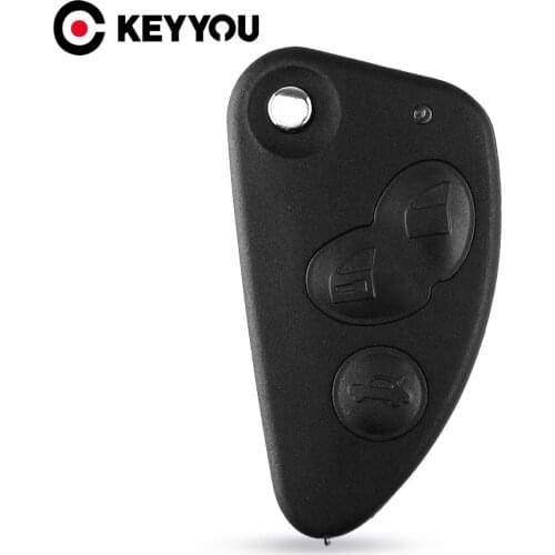 KEYYOU For Alfa Romeo 147 156 166 GT Flip Key Shell Blank SIP22 Blade Replacement Remote Key Case Keyless Cover Fob 2/3 Buttons
