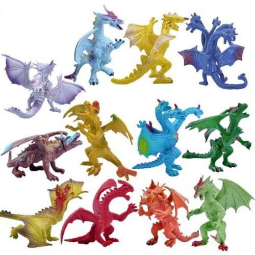 Childrens Action Diecast Colored Plastic Flying Dragon Model Simulation Toys Christmas Best Decoration For Kids Random Color