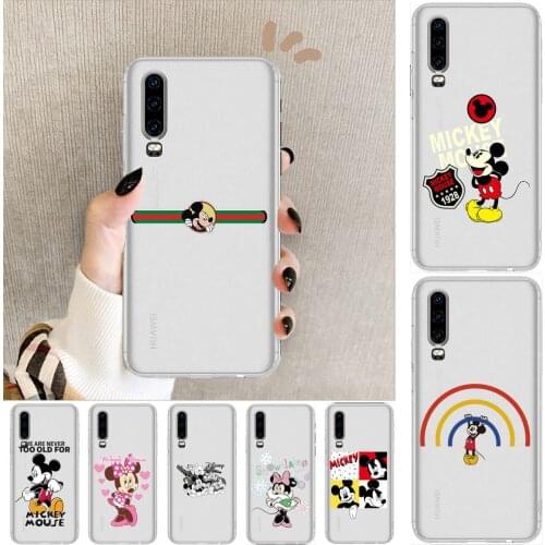 Disney Anime Transparent Clear Phone Case For Huawei Honor 20 10 9 8A 7 5T X Pro Lite 5G Etui Coque Hoesjes Comic Fash