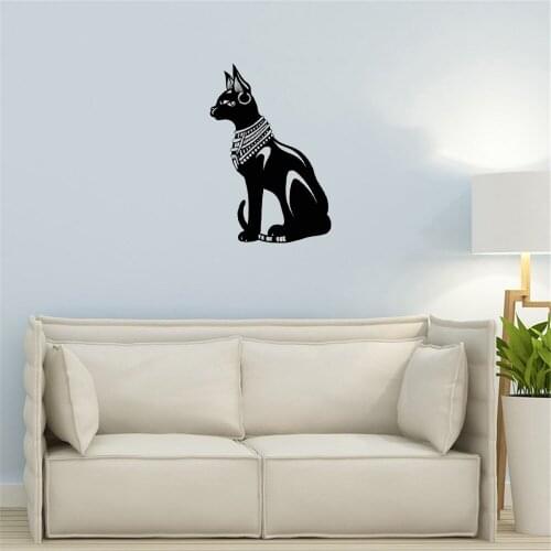 Egyptian Cat Wall Decal Ancient Egypt Wall Stickers Home Decor For Living Room Vinyl Art Mural Removable DW7746